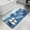 Blue, variant on Abstract Pine Trees Washable Area Rugs for Living Room Bedroom, Large Non Slip Indoor Floor Carpet Absorbent Mint Green Forest Fogged Mist Modern Zen Door Mat Rugs for Bathroom Entryway 47.2"x63"