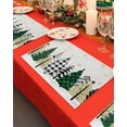 thumbnail image 4 of Christmas Placemats Set of 6 Buffalo Plaid Xmas Tree Place Mats Golden Snowflake Placemat Washable Snow Forest Table Mats for Dining Kitchen Holiday Dinner Party Home Decor 13x19 Inch, 4 of 7