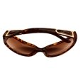 thumbnail image 2 of Ellen Tracy Womens Sunglass ET 517 2 Plastic Rectangle Tortoise Gold, 2 of 6
