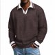 thumbnail image 1 of Ceisia Men's Oversize Ribbed Two-in-One Long-Sleeve Knit Top Multi-Solid for Winter-Spring Gift, 1 of 8