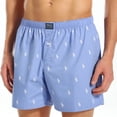 thumbnail image 2 of POLO RALPH LAUREN Men's Printed Polo Player 100% Cotton Woven Boxer, 676R, Beach Stone/Khaki, M, 2 of 3