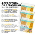 thumbnail image 3 of Nostalgia 4 oz Premium Popcorn Kernels, Oil & Seasoning Salt All-In-One Packs, 24 Count, 3 of 9