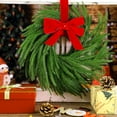 thumbnail image 3 of Guvpev 8 Set Mini Christmas Wreath for Cabinet Kitchen Windows Decors Bulk with Red Bow Small Artificial Norfolk Farmhouse Wreaths with Berry Pine Cone for Fireplace Front Door Porch Wall Hanging, 3 of 7