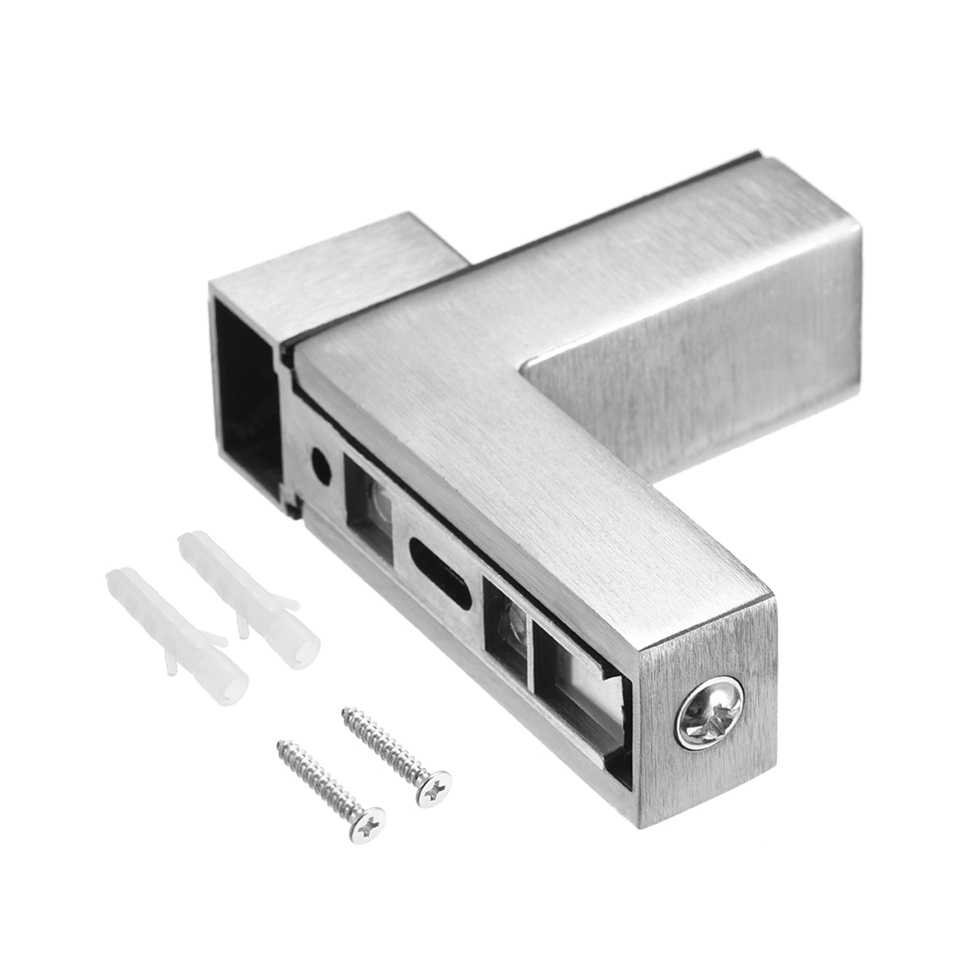 Glass Shelf Bracket , Wall Mount Adjustable Zinc Alloy Glass Shelf