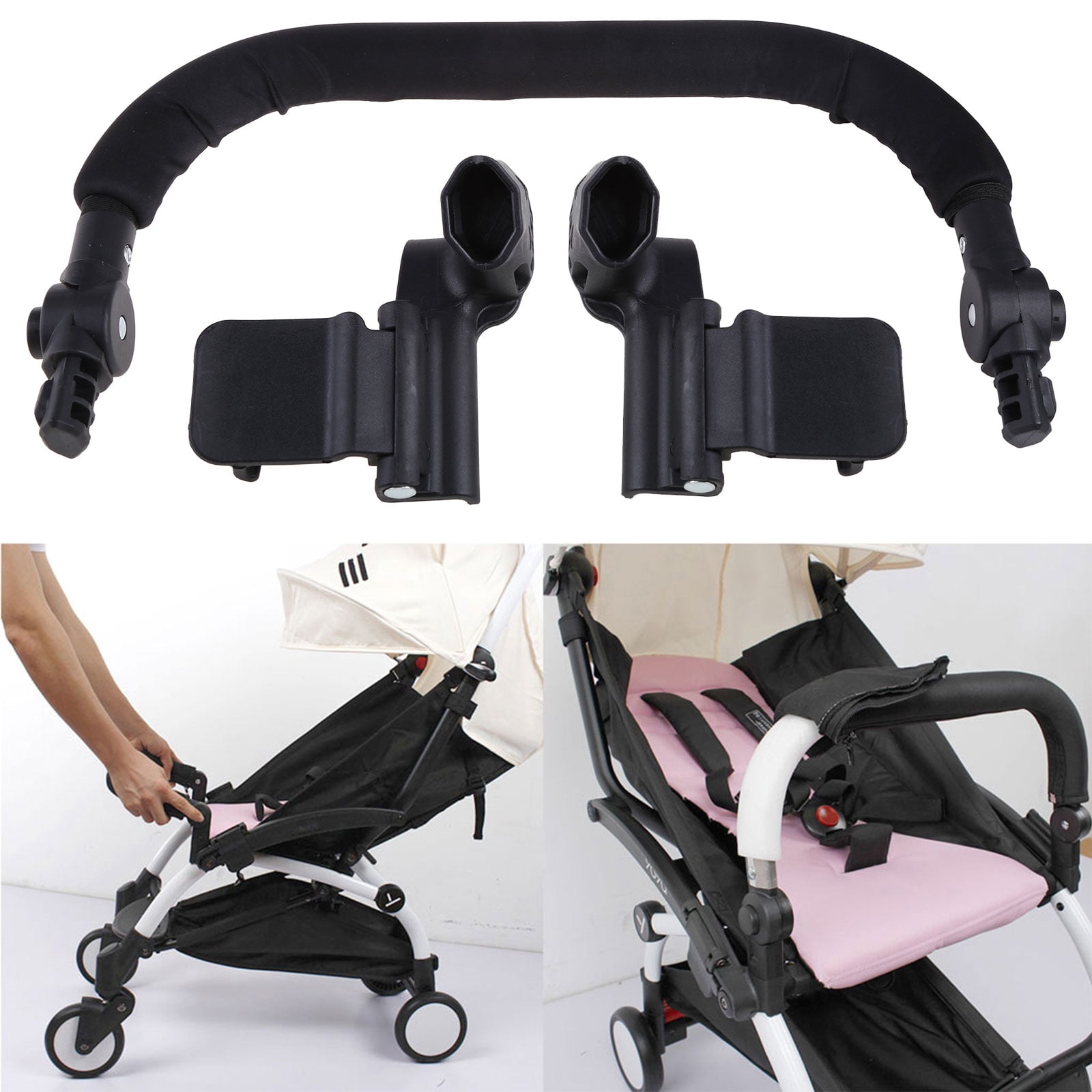 URTERYSER Baby Stroller Protective Handlebar Adjustable Baby Stroller Handle Armrest Bumper Suitable for Most Baby Strollers
