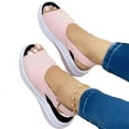 thumbnail image 1 of Sandales d'Été Confortables pour Femmes en Forme de Poisson Profond Velcro Fermeture Résistante Antidérapante-Youyou, 1 of 4