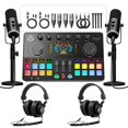 thumbnail image 1 of Kit de equipo para podcast Hayner-Seek con 2 micrófonos, audífonos y RGB, 1 of 9