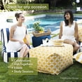 thumbnail image 3 of Majestic Home Goods Ottoman Pouf Blooms Citrus, 3 of 6