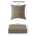 thumbnail image 2 of Sunbrella Fabric Cast Shale 2-Piece Reversible Outdoor Deep Seat Cushion Set, 2 of 9