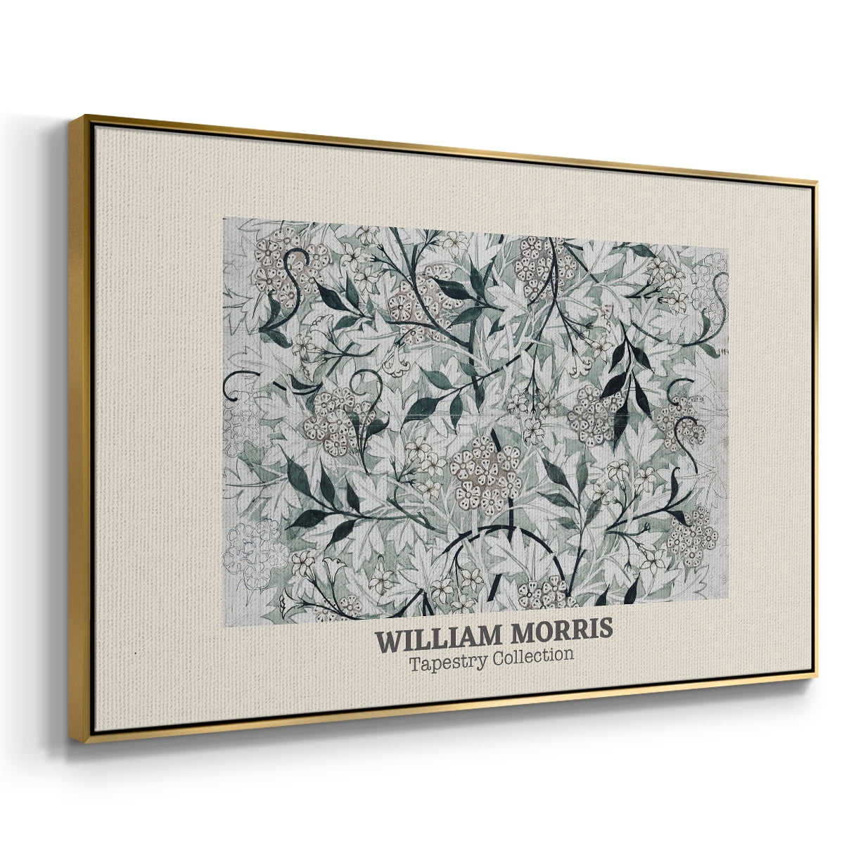 Vintage Abstract Print-XXXV Framed in Gold Wood Gallery Wrapped Canvas 17 in. x 25 in.