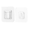 thumbnail image 2 of Wall Hook Plastic Double Side Storage Holders Self Stick Wall Hanger Bathroom Waterproof Wall Holder, 1 Pair, 2 of 10