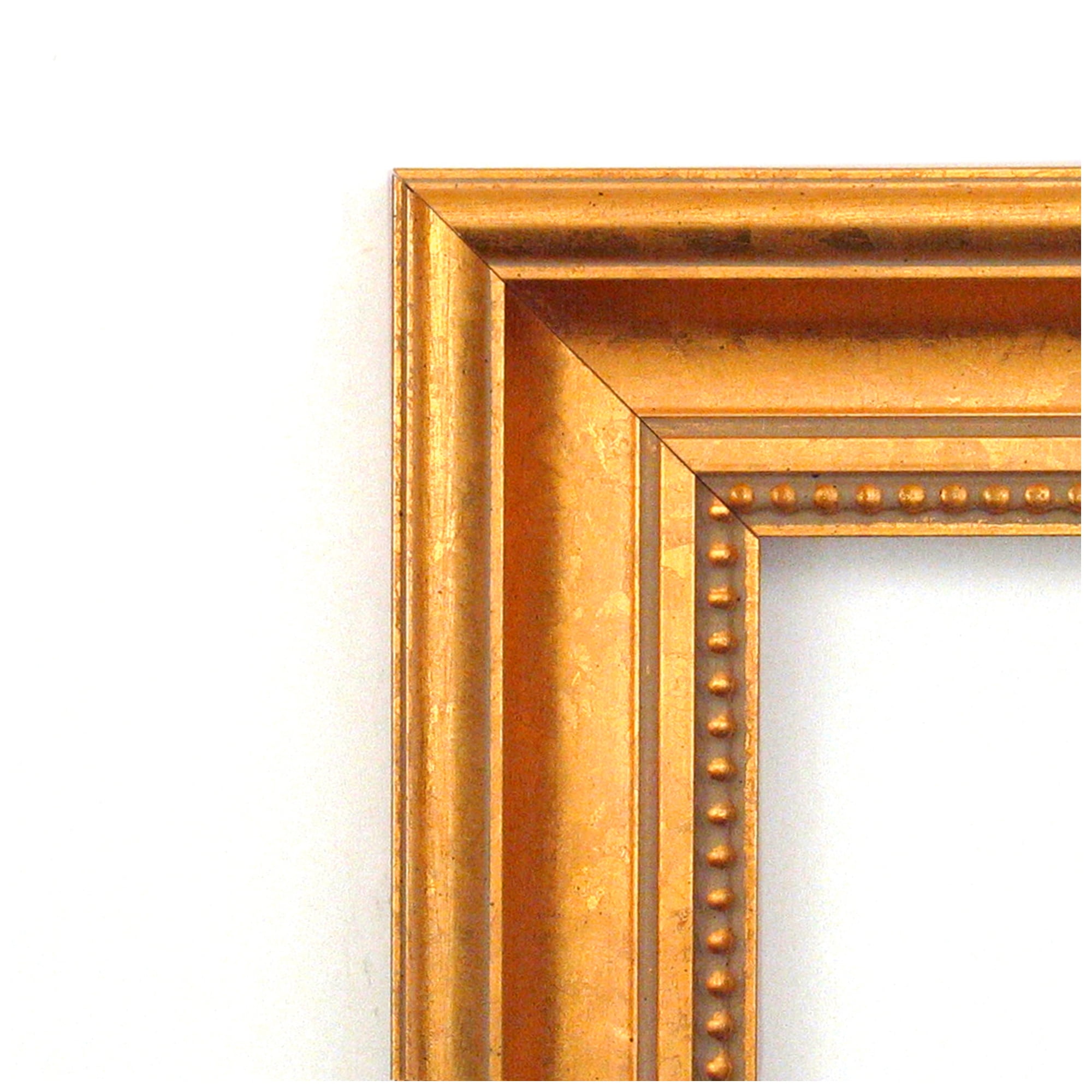 Amanti Art White Cork Board Wood Framed Townhouse Gold Bulletin Board 32 in. x 24 in.