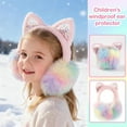 thumbnail image 4 of Kids Adjustable Winter Warm Furry Cat Ear Warmers for Girls Boys Outdoor, 4 of 7
