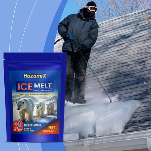Winter Snow Salt Ice Melt|1Pc for Concrete,Sidewalk & Driveway|Fast-Acting Deicing Salt for Outdoor Use|Effective Snow & Ice Removal Up to -15°F for Winter Safety