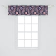 thumbnail image 2 of Ambesonne Floral Window Valance, Vintage Theme Spring Flowers, 54" X 12", Night Blue Pale Pink, 2 of 3