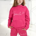 thumbnail image 7 of XAOWF Child Girls Sweatsuit Sets Long Sleeve Letter Printed Lightweight Hoodie And Long Pants Casual Fashion Outfits Stylish Leisure Clothes Outfits 8-9 Years, 7 of 7