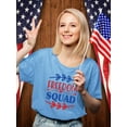 thumbnail image 2 of Freedom Squad W Garland T-Shirt Women -Image by Shutterstock, Female 3X-Large, 2 of 4