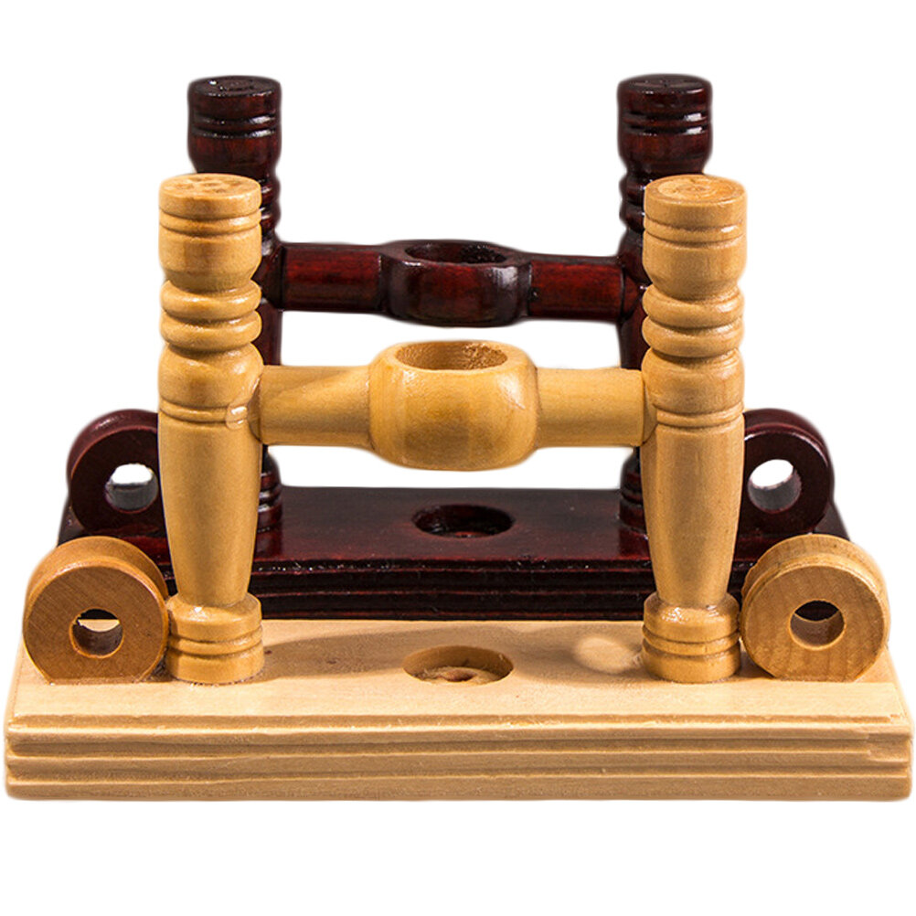 Homemaxs 2pcs Folding Fan Display Stand Hand Fan Wooden Holder Fan