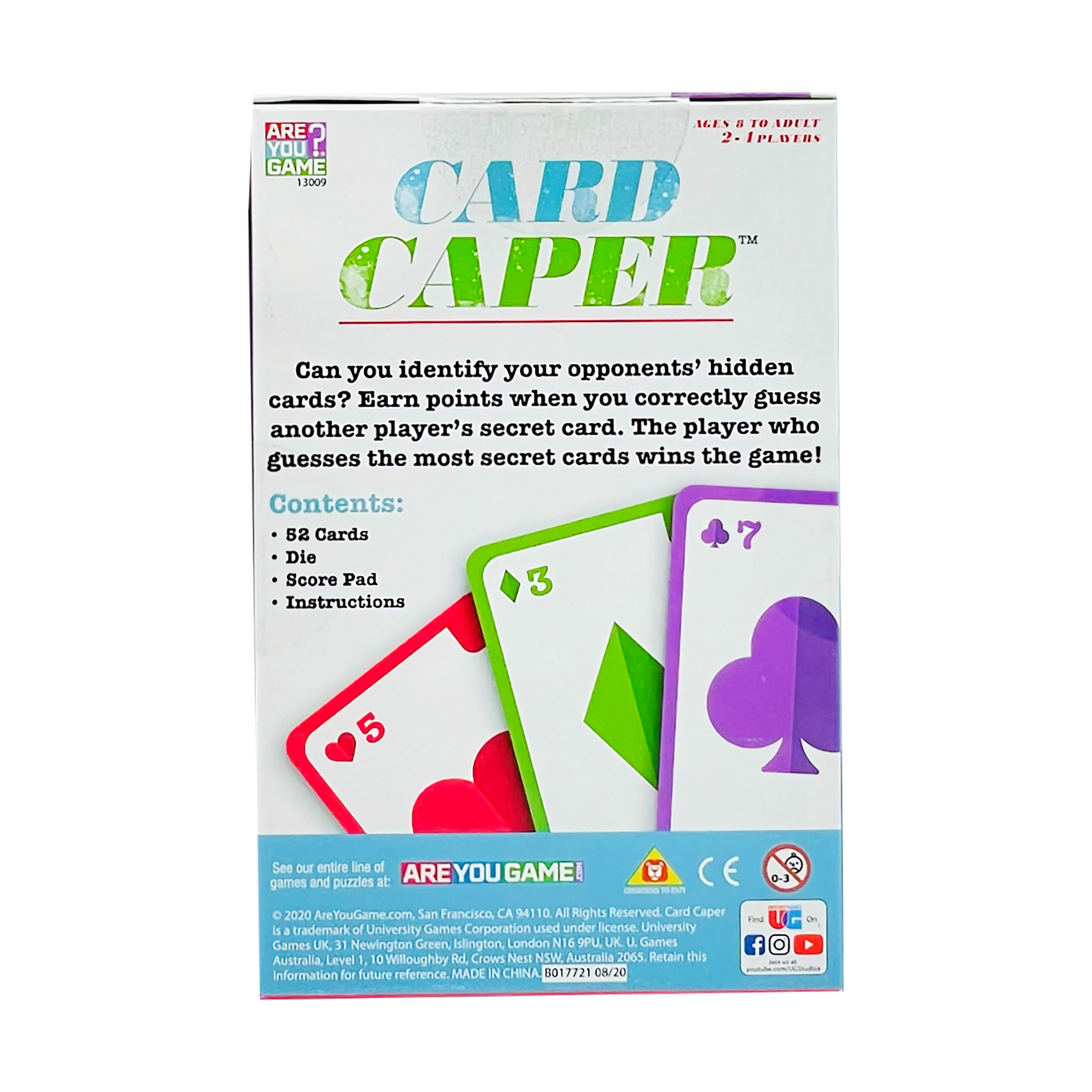 AreYouGame.com Card Caper Card Game