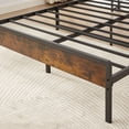 thumbnail image 5 of Gewnee Metal Full Size Bed Frame with Wooden Storage Headboard Shelf and Charging Ports,Rustic Brown, 5 of 5