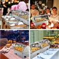thumbnail image 2 of ROVSUN Electric 9 QT Roll Top Chafing dishes Buffet Set, 2 of 8