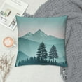 thumbnail image 2 of HENGT  Foggy Forest Home Decorative Throw Pillows Covers, Misty Pine Tree and Mountains Outdoor Pillow Case for Livingroom Bedroom, Boho Pillow Cushion Covers for Man Woman, Green, 2 of 5