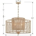 thumbnail image 5 of 4 Light Chandelier-Burnished Silver Finish    -Traditional Installation Crystorama Lighting Jay-A5004-Bs, 5 of 9
