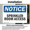 thumbnail image 3 of (2 Pack) Sprinkler Room Access OSHA Notice Sign 5 Inch X 3.5 Inch Vinyl Label Decal Sticker Weather Resistant, UV Protected for Workplace, Business, and Construction Site, Made in the, 3 of 7