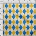 thumbnail image 3 of oneOone Cotton Poplin Medium Blue Fabric Argyle Diy Clothing Quilting Fabric Print Fabric By Yard 56 Inch Wide, 3 of 4