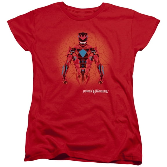 Power Rangers - Red Power Ranger Graphic - Women's Short Sleeve Shirt - Small