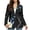 Blue Butterfly Black, variant on Psesaysky Thanksgiving Turkey Pumpkin Womens Blazers Work Office Suits, Open Front Long Sleeve Business Casual Jackets with Pockets, Oversized One Button Boyfriend Slim Fit Professional Suit Jackets