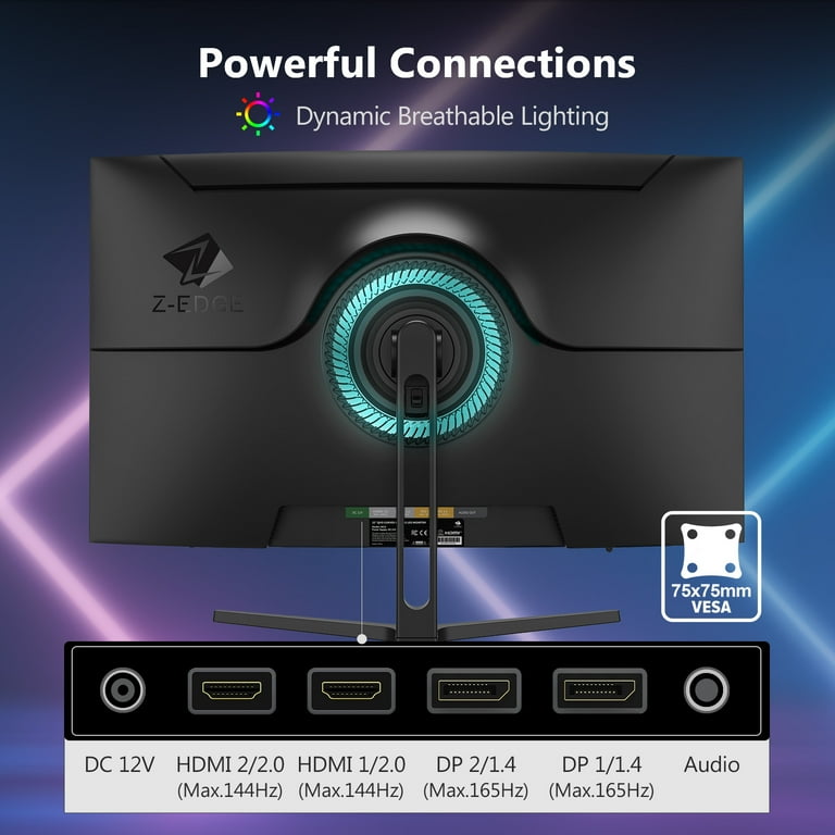 Z-EDGE 32-Inch Curved Gaming Monitor 2K QHD 165Hz 1ms