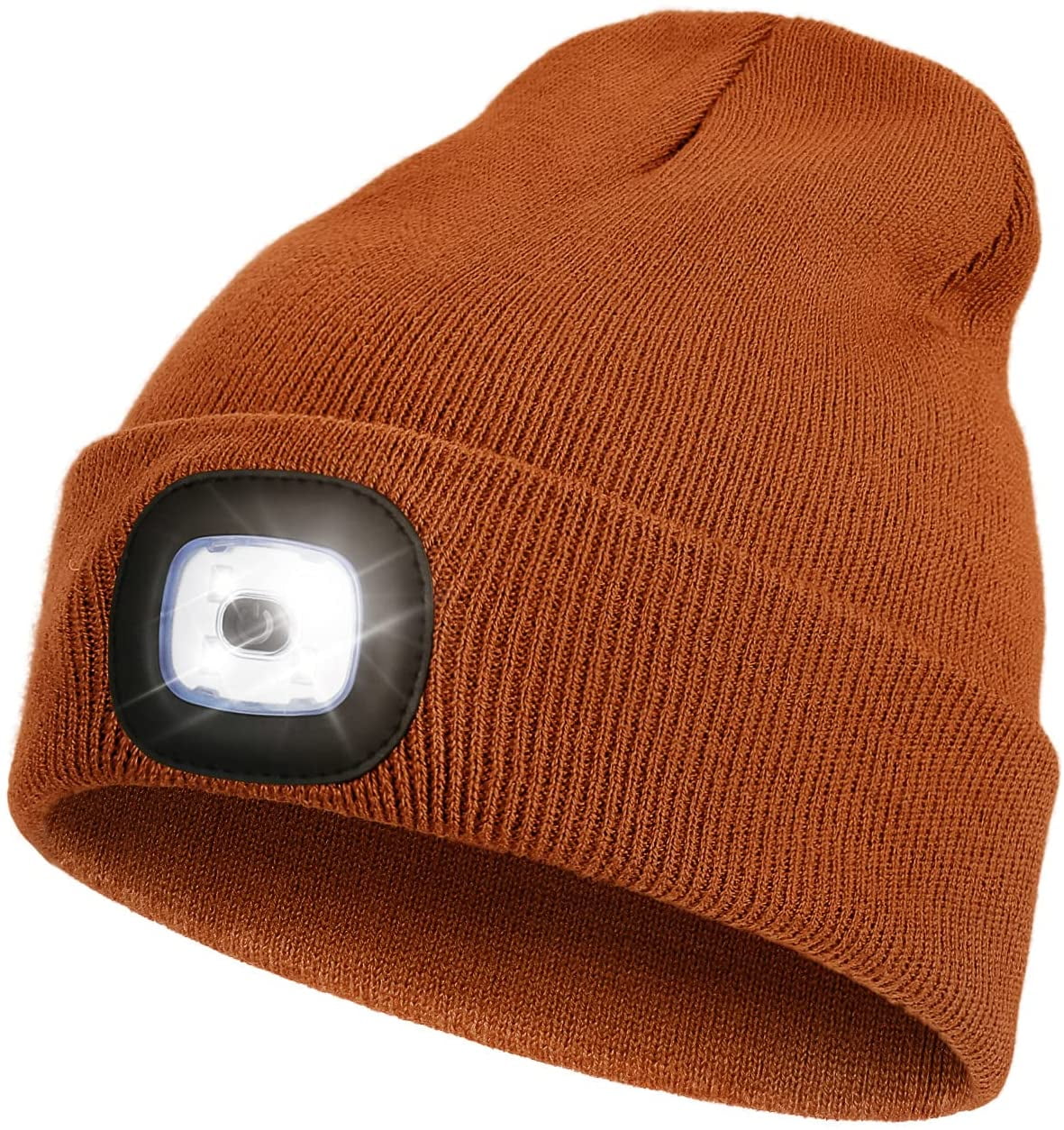 D Beanie Hat with Light,Unisex 4 D USB 
