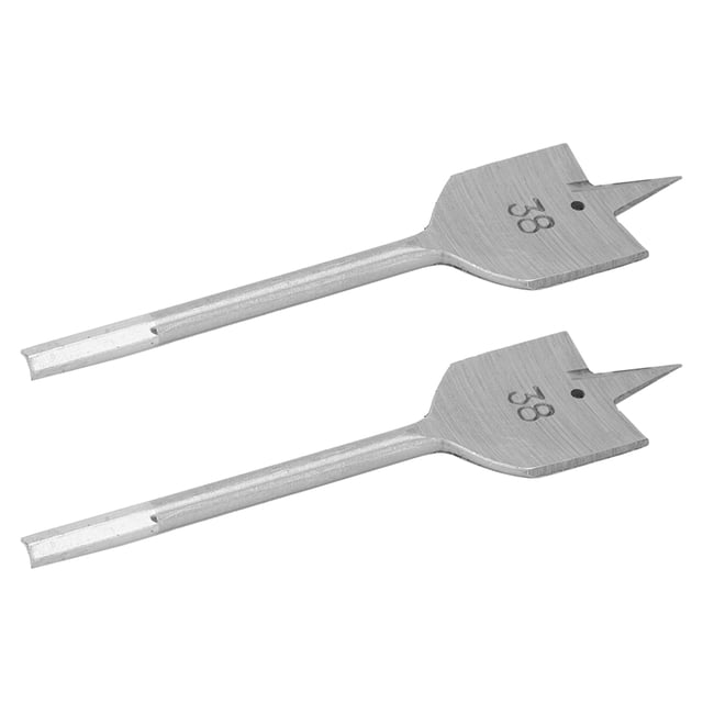 Broca plana para madera, 2 piezas, broca plana para madera, broca perforadora, broca de cabeza plana, características mejoradas NikouMX herramienta