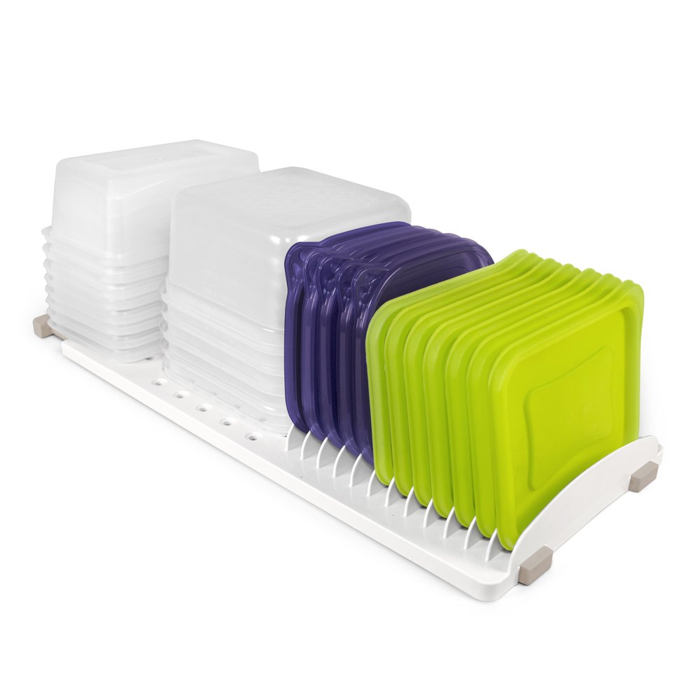 YouCopia StoraStack Food Container Storage Organizer, White Walmart