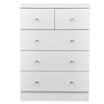 thumbnail image 5 of Hassch White Dresser for Bedroom, 5 Drawer Closet Chests, Modern Storage Cabinet Organizer Unit, 25.98"L x 15.94"W x 35.83"H, 5 of 7