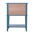 thumbnail image 5 of Homestock Neo-Classical Nostalgia Nightstand with Shelf - Dovetailed Drawers for Bedroom Storage, Stylish Nickel Hardware, Floor Mountable-Color:Teal, 5 of 7