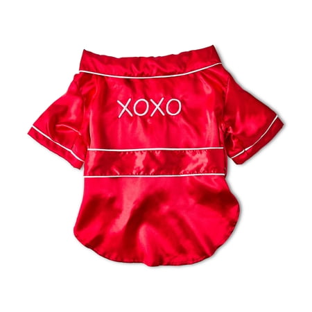 Vibrant Life Valentine's Day Pet Robe, XOXO, Red, XL