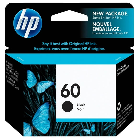 HP 60 Cartouche d’encre noire d’origine (CC640WN) Noir