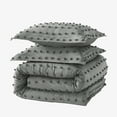 thumbnail image 2 of NC King Comforter Sets With 2 Pillow Shams, 3 Piece Soft Bedding Set, Dark Gray, 2 of 6