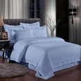 thumbnail image 3 of 1200 Thread Count 4 Piece Quality Sheet Set 24 Inch Deep Pocket 100% Egyptian Cotton Stripe Pattern, 3 of 3