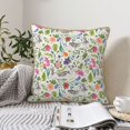 thumbnail image 6 of Haiem Rabbit And Butterfly Print Velvet Soft Solid Decorative Square Throw Pillow Covers Set with Elegant Piping Christmas Cushion Case for Sofa Bedroom Car-16"x16", 6 of 8