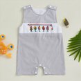 thumbnail image 2 of Baby Onesies Boy Dinosaur Embroidery Print Sleeveless Romper Jumpsuit Newborn Summer Overall Outfit, 2 of 9