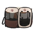 thumbnail image 3 of Foldable Pet Tent 8-Panel Mesh, 72 × 72 × 43 cm, Brown, 3 of 4
