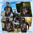 thumbnail image 5 of SEANATIVE Men's Outdoor Fishing Hoodie Sun Protection with Face Cover, Lightweight Portable Sun Block Top UV Protection Hooded Pullover for Travel Fishing, S, Deer American Flag, 5 of 7