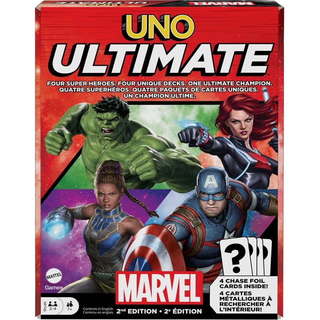 Juego de cartas Mattel Games UNO Ultimate Marvel 2nd Edition
