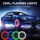 thumbnail image 5 of Luces solares para neumáticos para coches y motocicletas - Luces decorativas LED para el cubo de ruedas con intermitente automático, impermeables, fácil de instalar, paquete de un solo, 5 of 9