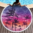 thumbnail image 4 of JingChun Round Printed Beach Towel Microfiber Shawl Beach Towel Beach Mat, Beach Towels Oversized Sand Free Quick Dry Hippie Boho Circle Bath Towel Absorbent Bohemian Beach, 4 of 6