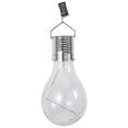 thumbnail image 2 of Lámpara de luz LED colgante giratoria impermeable con energía solar para exteriores, jardín, camping (carcasa transparente con luz blanca cálida), 2 of 4