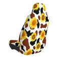 thumbnail image 2 of Wukai Sunflower Cow Full Set Car Seat Covers with Soft Padding Universal Auto Front Seats Protector and Cushion Mat, 2 of 5